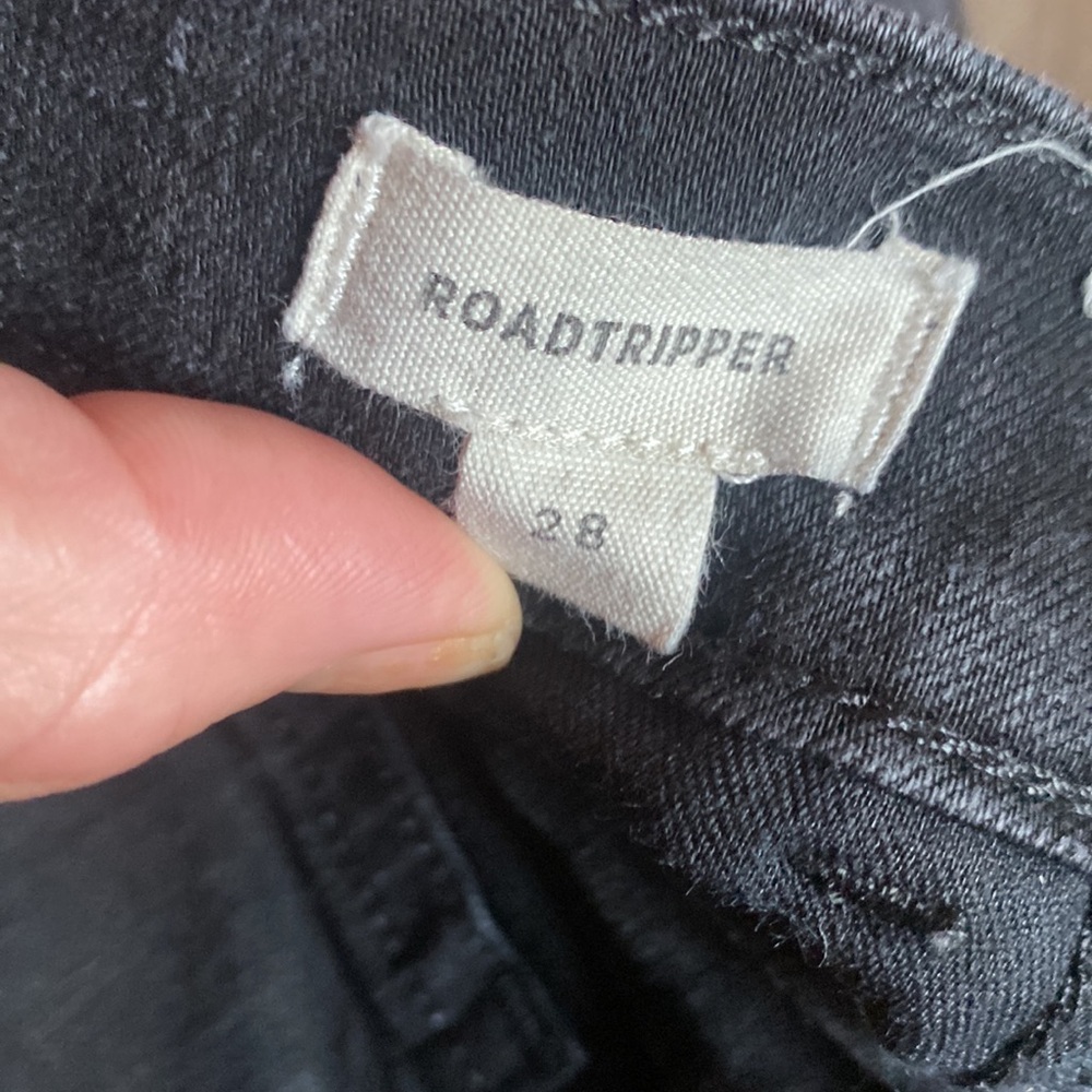Madewell Roadtripper Raw Hem skinny Black Jeans Size 28 L12 - Picture 2 of 6